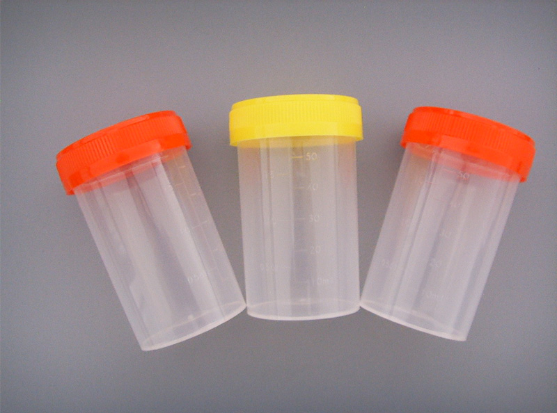 Disposable Plastic Urine Cup Container with Screw Cap