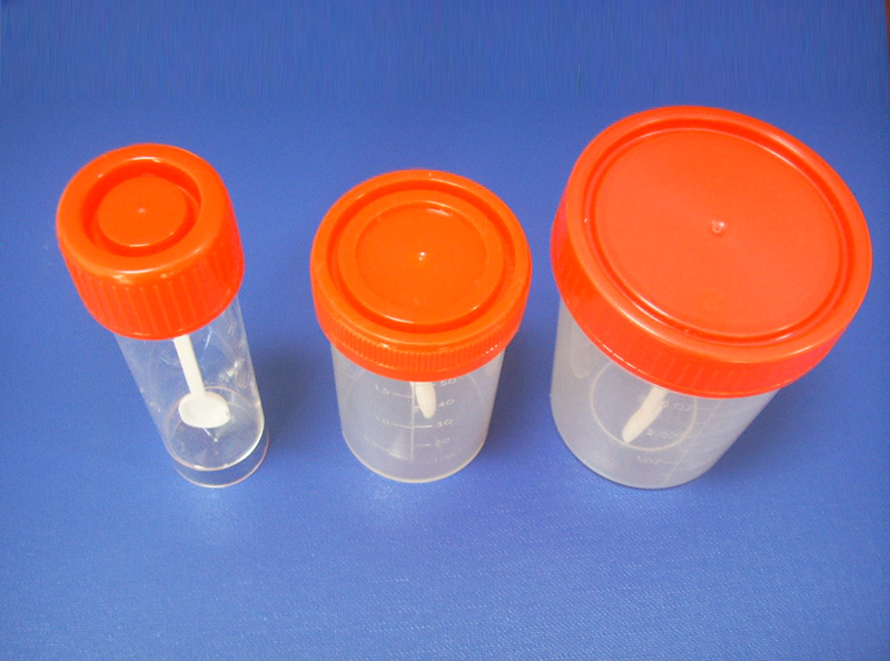 Disposable Plastic Stool Cup Container with Screw Cap